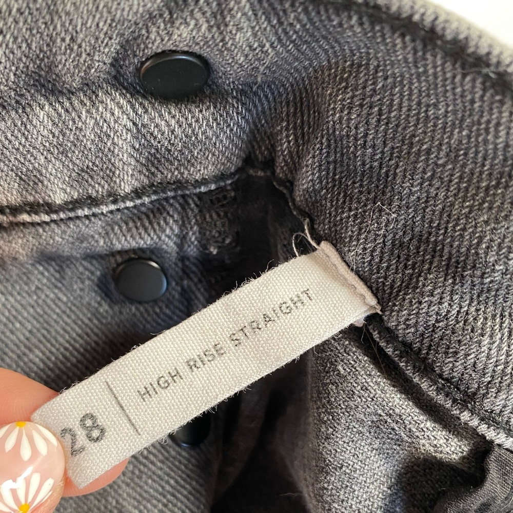 Pacsun High Rise Straight Leg Black Jeans, Size 28